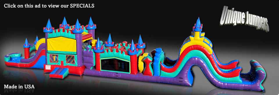 84 ft Obstacle Course for Sale,inflatable combos,castle moonwalks