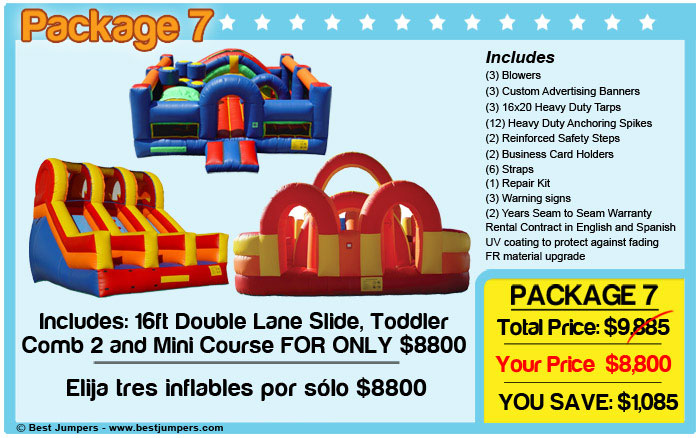 Dual lane slide and obstacle courses for sale